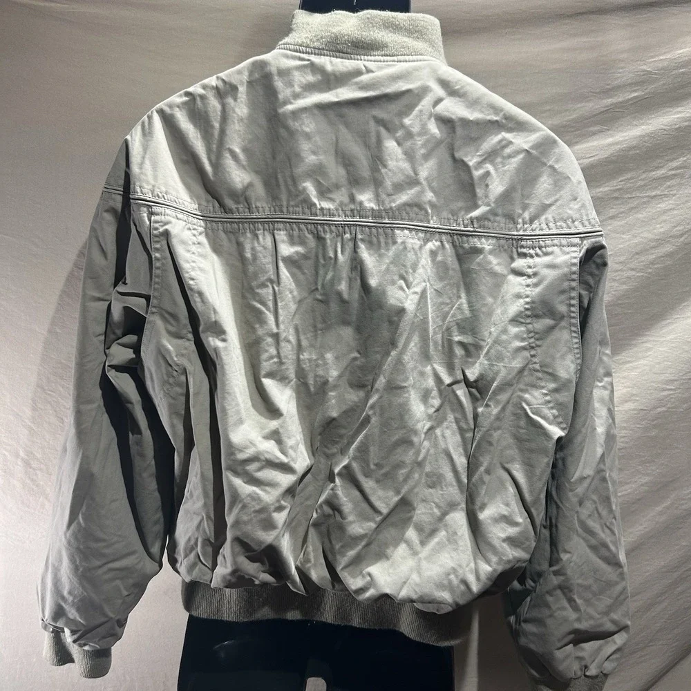 Vintage La Paz by Catalina Mens Medium Bomber Jacket Beige Zip Up Harrington
